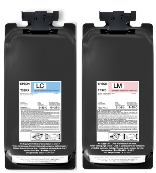 Paquete de tinta inicial Epson UltraChrome DS cian claro y magenta claro para SureColor F6470H - T53KPHO