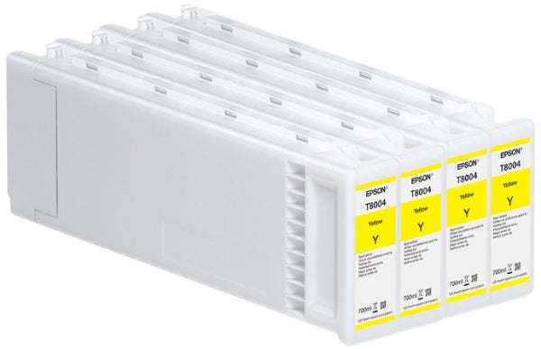 Tinta amarilla Epson UltraChrome Pro de 700 ml para Epson P10000 y P20000 (paquete de 4) - T80040V