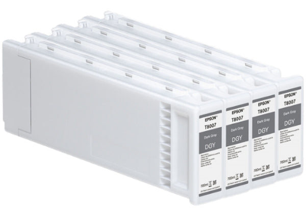 Tinta Epson UltraChrome Pro Gris Oscuro 700 ml para Epson P10000, P20000 - Paquete de 4 - T80070V