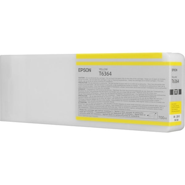 Tinta Epson UltraChrome HDR amarilla de 700 ml para Stylus Pro 7700, 7890, 7900, WT7900, 7900CTP, 9700, 9890, 9900 - T636400