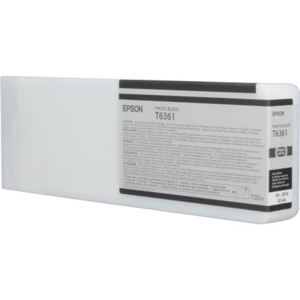 Tinta Epson UltraChrome HDR negra fotográfica de 700 ml para Stylus Pro 7700, 7890, 7900, 9700, 9890, 9900, WT7900, 7900CTP - T636100