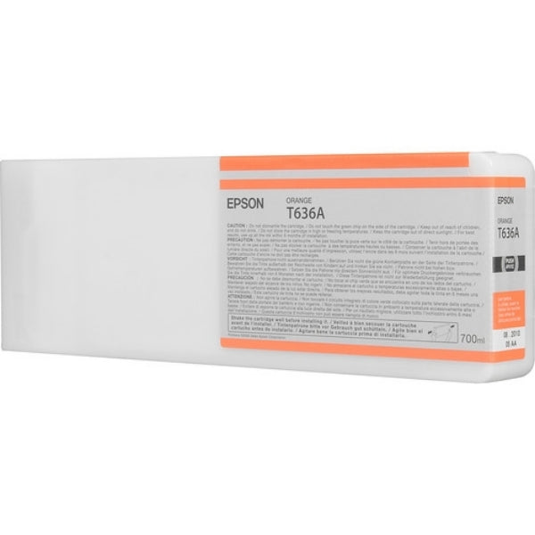 Tinta Epson UltraChrome HDR naranja de 700 ml para Stylus Pro 7900, WT7900, 7900CTP, 9900 - T636A00