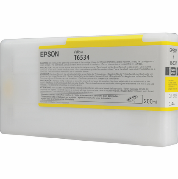 Tinta amarilla Epson UltraChrome HDR de 200 ml para Stylus Pro 4900 - T653400