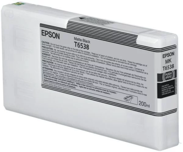 Tinta Epson UltraChrome HDR negra mate de 200 ml para Stylus Pro 4900 - T653800