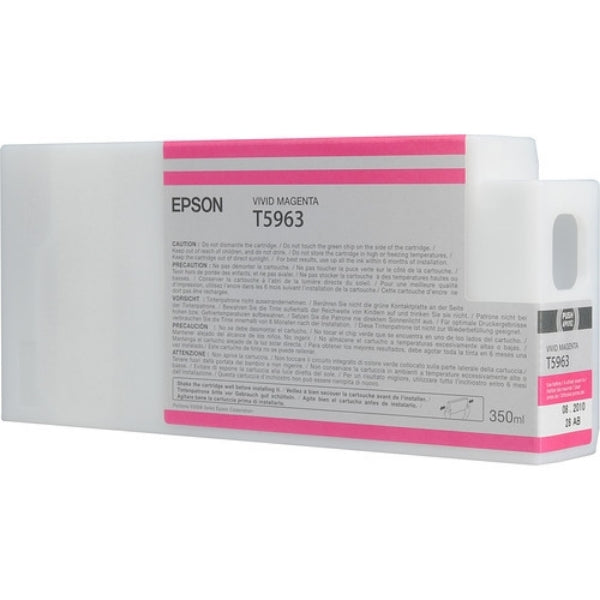 Tinta Epson UltraChrome HDR Magenta Vivo 350 ml para Stylus Pro 7700, 7890, 7900CTP, 7900, 9700, 9890, 9900, WT7900 - T596300
