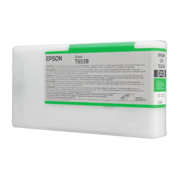 Tinta Epson UltraChrome HDR Verde 200 ml para Stylus Pro 4900 - T653B00