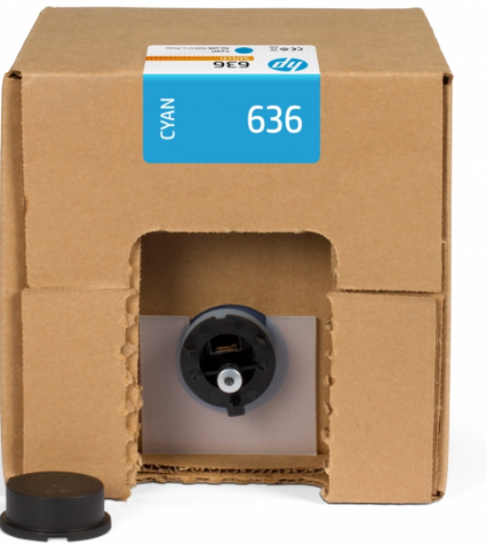 Tinta de sublimación cian HP 636 de 3 litros para Stitch S500 - 2LL58A