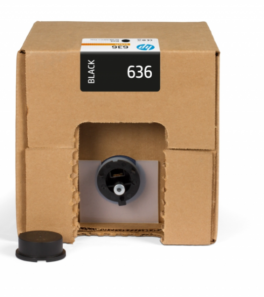 Cartucho de tinta HP 636 de 3 litros de sublimación de tinta negra para Stitch S500 - 2LL57A