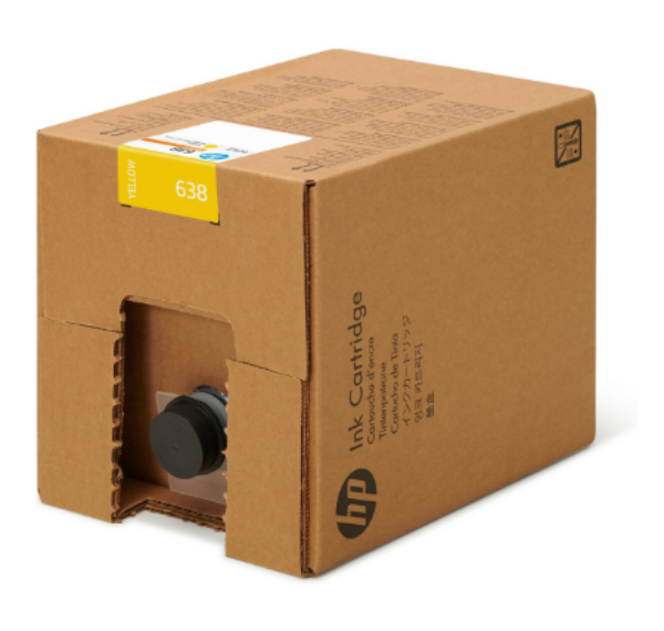 Cartucho de tinta de sublimación HP 638 de 10 l, color amarillo, para S1000 - 4UV66A