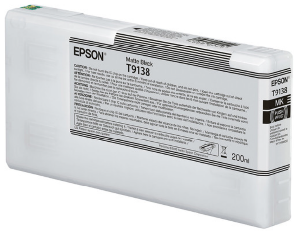 Cartucho de tinta Epson Ultrachrome HD negro mate de 200 ml para impresoras SureColor P5000 - T913800
