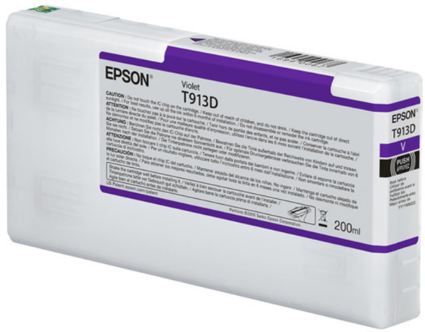 Cartucho de tinta violeta Epson Ultrachrome HDX de 200 ml para impresoras SureColor P5000 - T913D00