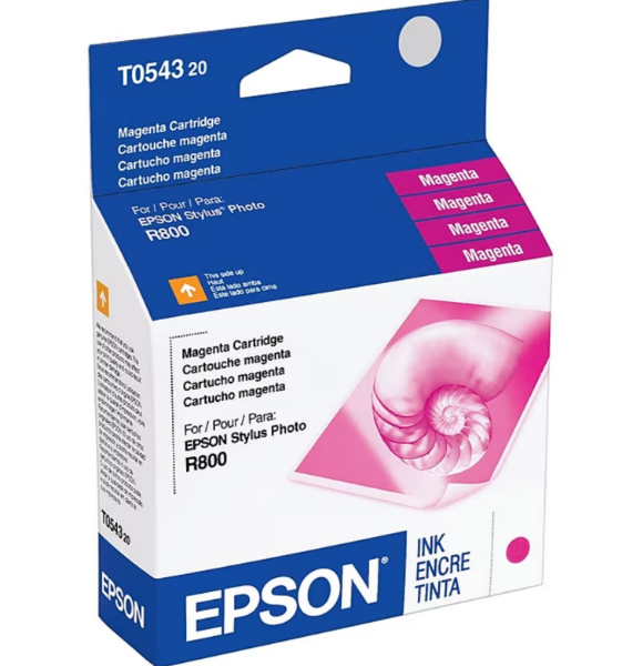 Tinta Epson T054 UltraChrome Magenta para Stylus R800 y R1800 - T054320