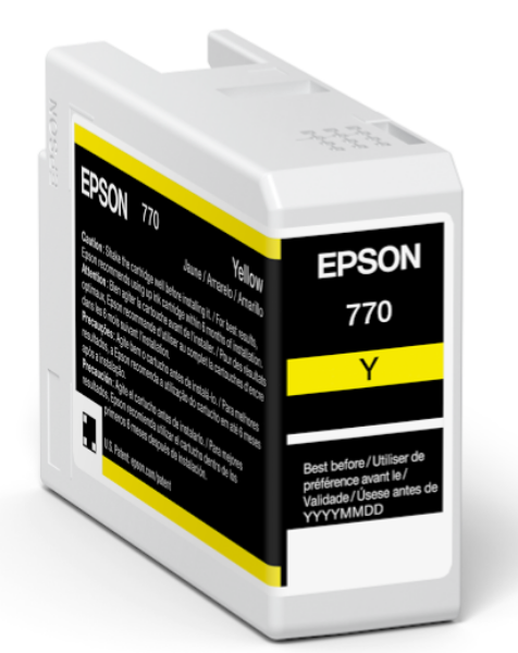 Tinta amarilla Epson UltraChrome PRO10 de 25 ml para SureColor P700 - T770420