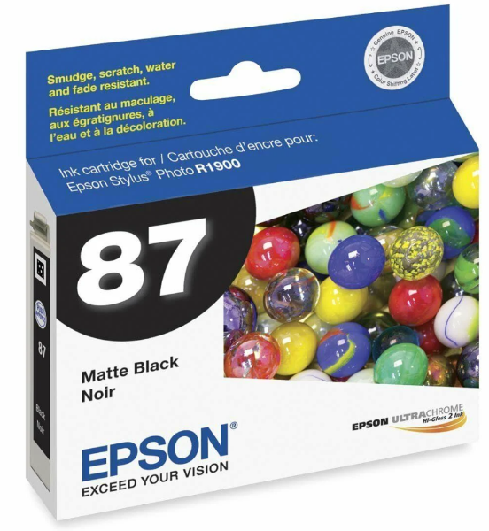 Tinta Epson 87 UltraChrome negra mate para Stylus Photo R1900 - T087820