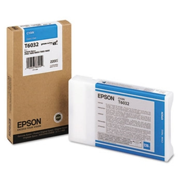 Tinta Epson UltraChrome K3 cian de 220 ml para Stylus Pro 7800, 7880, 9800, 9880 - T603200
