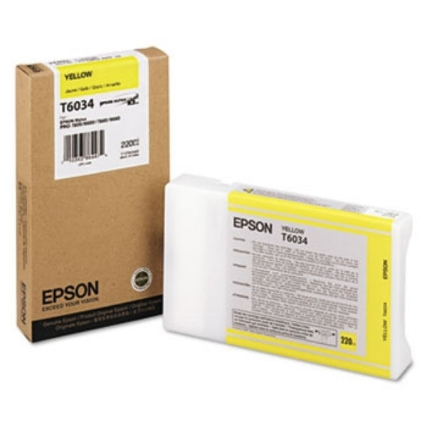 Tinta amarilla Epson UltraChrome K3 de 220 ml para Stylus Pro 7800, 7880, 9800, 9880 - T603400