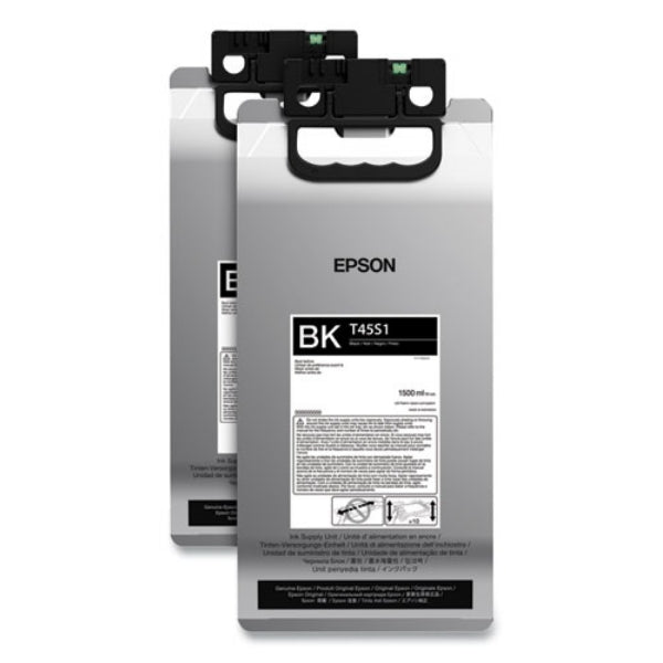 Tinta negra de alto rendimiento Epson (T45S) UltraChrome RS de 1,5 l (paquete de 2) para SureColor R5070L - T45S120