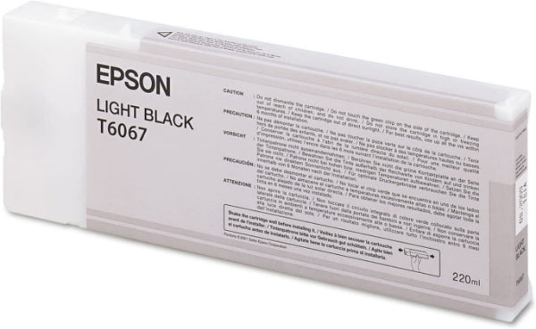 Tinta Epson UltraChrome K3 negra clara de 220 ml para Stylus Pro 4800 y 4880 - T606700