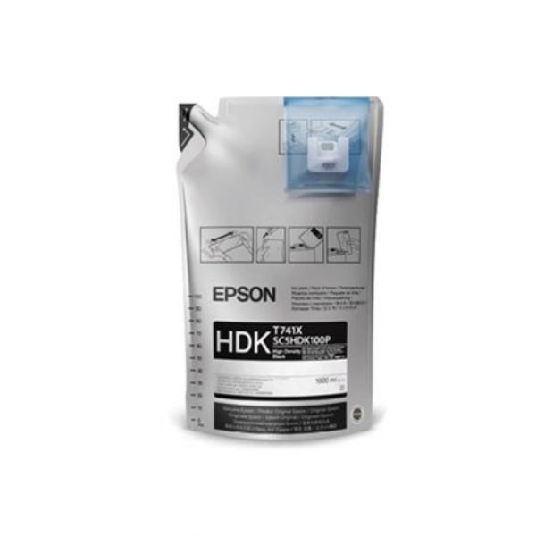 Tinta negra Epson T741 UltraChrome DS HDX para SureColor F6200, F7200, F9200, F9370 (1000 ml, 1 paquete) - T741X20-1