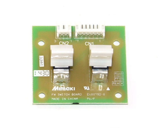Conjunto de PCB del interruptor de alimentación/recogida para las series Mimaki JV5, JV33 y TX400 - E104984