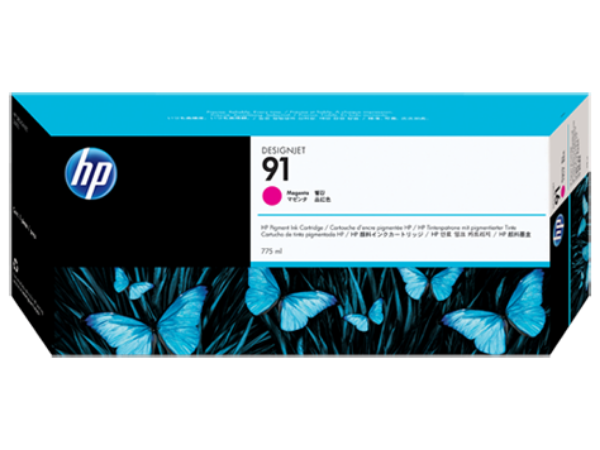 Cartucho de tinta pigmentada DesignJet HP 91 (775 ml) magenta para DesignJet Z6100 - C9468A / Nuevo