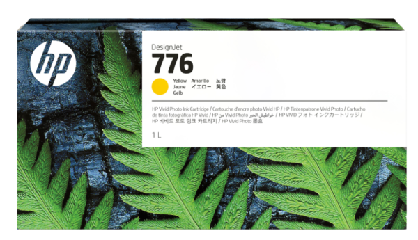 Cartucho de tinta DesignJet HP 776 amarillo de 1 litro para DesignJet Z9+ Pro - 1XB08A
