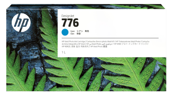 Cartucho de tinta cian DesignJet HP 776 de 1 litro para DesignJet Z9+ Pro - 1XB09A