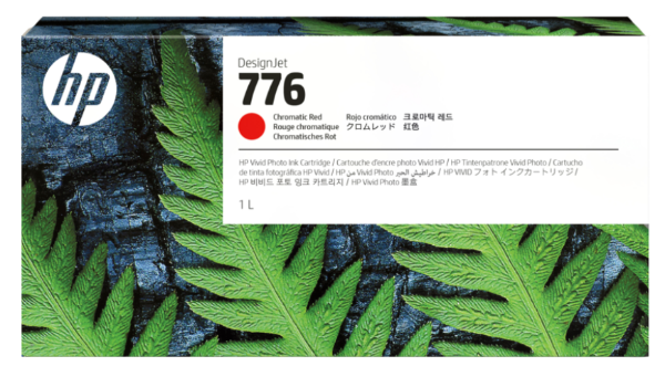 Cartucho de tinta DesignJet HP 776 rojo cromático de 1 litro para DesignJet Z9+ Pro - 1XB10A