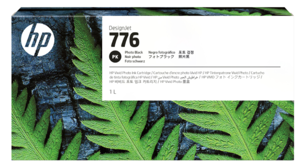Cartucho de tinta DesignJet HP 776 negro fotográfico de 1 litro para DesignJet Z9+ Pro - 1XB11A