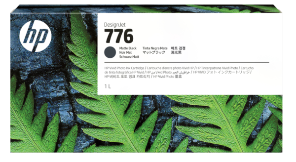 Cartucho de tinta DesignJet HP 776 negro mate de 1 litro para DesignJet Z9+ Pro - 1XB12A