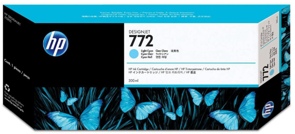 Cartucho de tinta DesignJet HP 772 cian claro de 300 ml para HP DesignJet Z5200 - CN632A