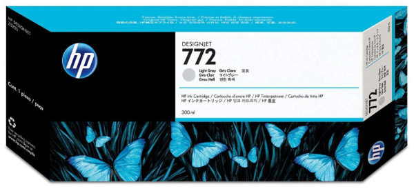 Cartucho de tinta DesignJet HP 772 gris claro de 300 ml para HP DesignJet Z5200 y Z5400 - CN634A