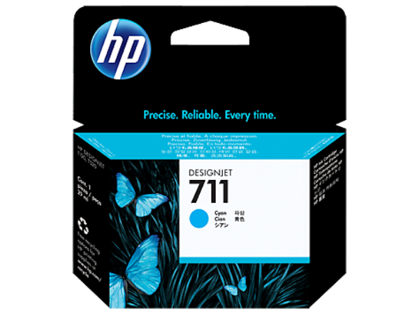 Cartucho de tinta cian DesignJet HP 711 de 29 ml para DesignJet T120, T130 y T520 - CZ130A