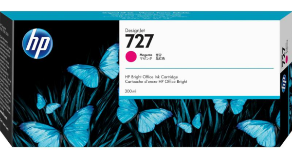 Cartucho de tinta magenta DesignJet HP 727 de 300 ml para HP DesignJet T920, T930, T1500, T1530, T2500, T2530 - F9J77A