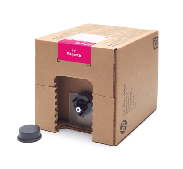 Cartón de tinta magenta HP 870 de 5 l para PageWide XL Pro 10000 - 1XA91A