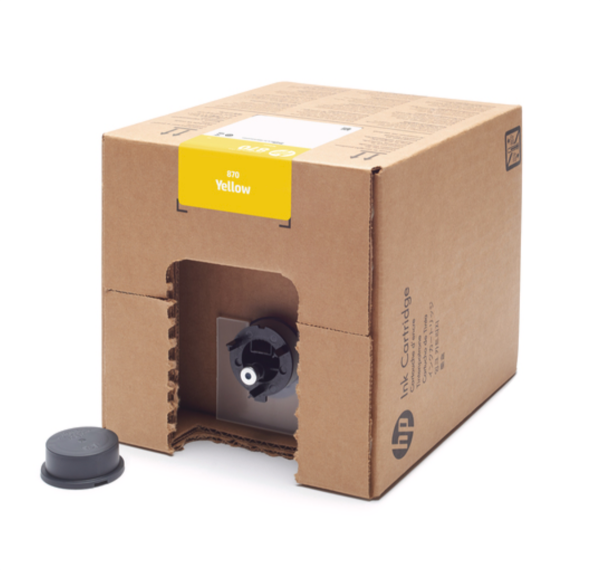 Cartón de tinta amarilla HP 870 de 5 litros para PageWide XL Pro 10000 - 1XA92A
