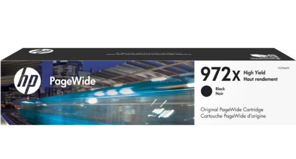 Cartucho de tinta original PageWide HP 972X de alto rendimiento, negro, para HP PageWide Pro 452dw, 452dn, 552dw y HP PageWide Pro multifunción 577z, 577dw, 477dw, 477dn - F6T84AN