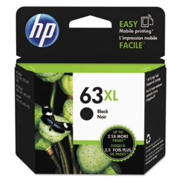 Cartucho de tinta negra de alto rendimiento HP 63 XL - F6U64AN