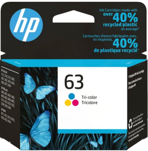 Cartucho de tinta original tricolor HP 63 - F6U61AN