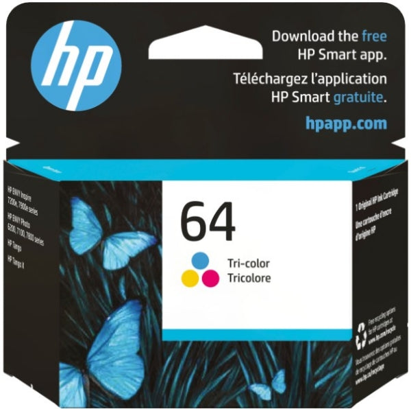 Cartucho de tinta original tricolor HP 64 - N9J89AN