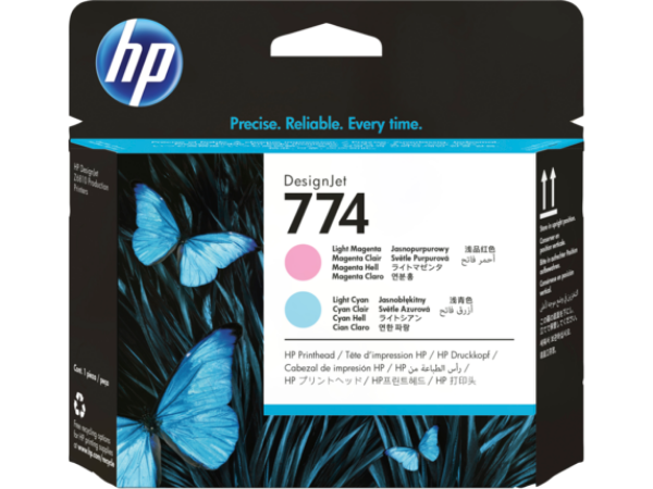 Cabezal de impresión DesignJet HP 774 magenta claro/cian para HP DesignJet Z6610, Z6810 - P2V98A