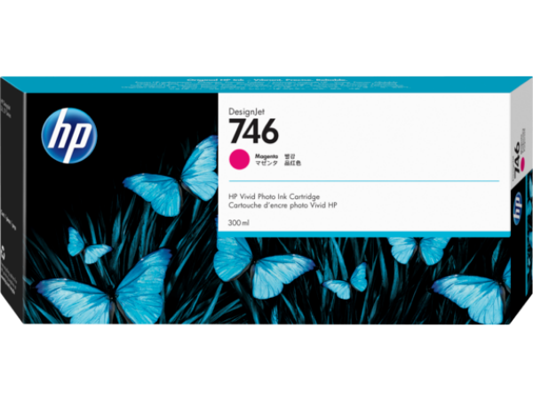 Cartucho de tinta magenta HP 746 de 300 ml para HP DesignJet Z9+ y Z6 - P2V78A