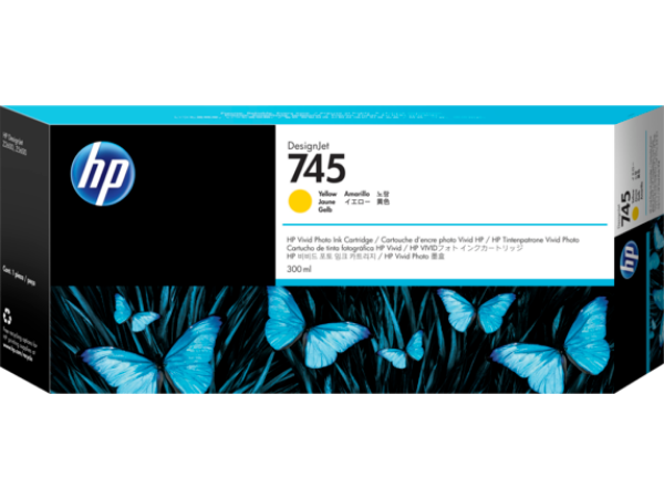 Cartucho de tinta DesignJet HP 745 amarillo de 300 ml para DesignJet Z2600 y Z5600 - F9K02A