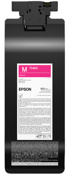 Tinta magenta EPSON UltraChrome DG2 (800 ml) para SureColor F2270 - T54K320