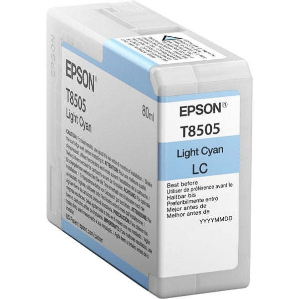 Cartucho de tinta Epson T850 UltraChrome HD cian claro de 80 ml para SureColor P800 - T850500