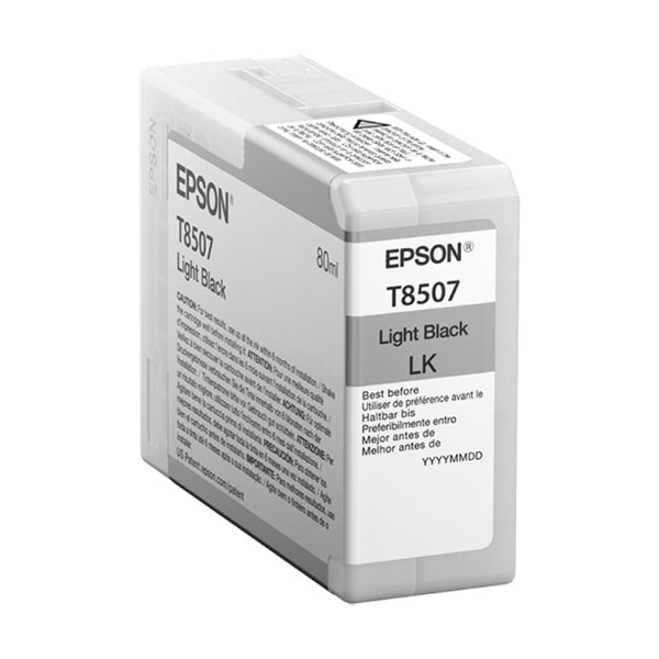 Cartucho de tinta Epson T850 UltraChrome HD de 80 ml negro claro para SureColor P800 - T850700