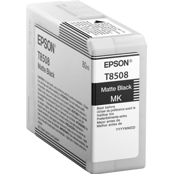 Cartucho de tinta Epson T850 UltraChrome HD de 80 ml negro mate para SureColor P800 - T85080N
