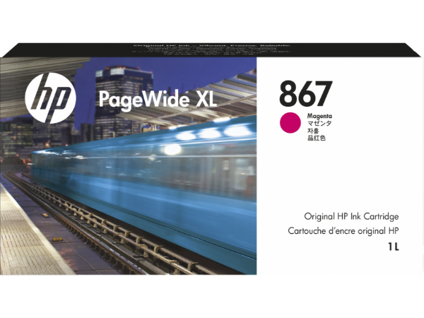 Cartucho de tinta magenta HP 867 de 1 l para PageWide XL 5200, 8200 - 3ED91A