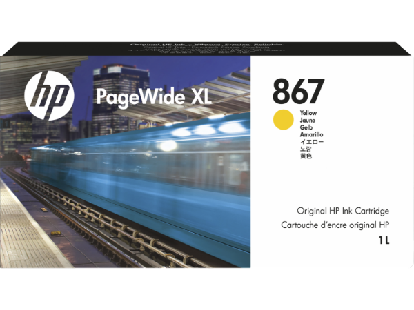Cartucho de tinta amarilla HP 867 de 1 l para PageWide XL 5200, 8200 - 3ED92A