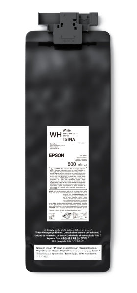 Cartucho de tinta blanca ecosolvente Epson UltraChrome GS3 de 800 ml para SureColor S9170 - T51NA20